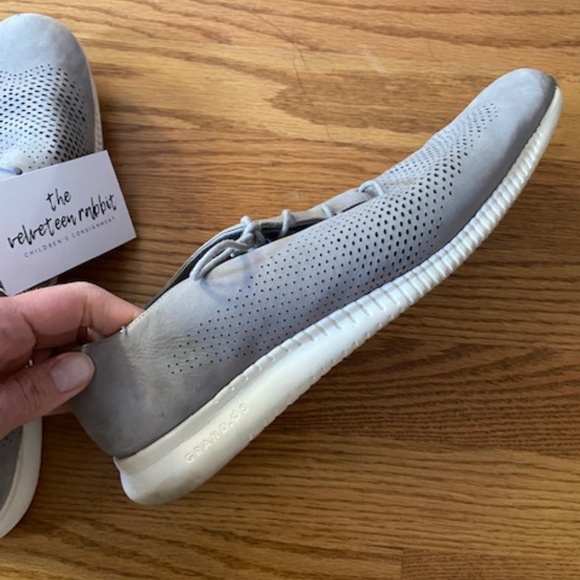 Cole Haan Zero Grand Laser Wing Oxford, Taupe Suede, Size 11 - Picture 4 of 5